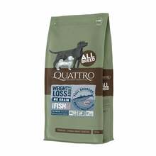 Kuivtoit koertele Quattro Grain Free Weight Loss valge kala ja krilliga, 12 kg