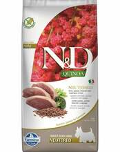 Kuivtoit koertele Farmina N&D Quinoa Neutered Adult Mini Duck Broccoli & Asparagus, 7 kg