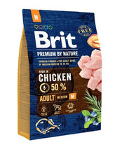 Kuivtoit koertele Brit Premium By Nature Adult Medium, 3 kg