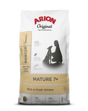 Kuivtoit koertele Arion Original Mature 7+ Senior Small kanaga, 7 kg