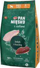 Kuivtoit koertele PAN MIĘSKO kalkuni ja pardiga, 9 kg