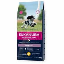 Kuivtoit kutsikatele Eukanuba Puppy and Junior Medium kanaga, 18 kg
