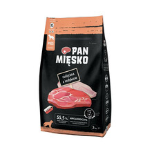 Kuivtoit koertele Pan Mięsko vasikaliha ja kalkuniga, 3kg