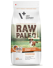 Kuivtoit keskmist tõugu kutsikatele Raw Paleo Puppy Medium kalkuniga, 10 kg