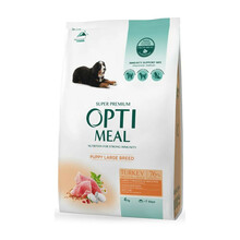 Kuivtoit suurtele kutsikatele Optimeal kalkuniga, 4 kg