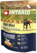 Kuivtoit koertele Ontario Dog Mini Adult kanaliha ja kartuliga, 750 g