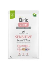 Kuivtoit koertele Brit Care Sustainable Sensitive Insect & Fish, 3 kg