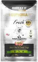 Kuivtoit koertele BIOFEED Euphoria Fresh Adult kalkuni- ja lambalihaga XS/S, 0,5 kg
