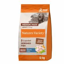 Kuivtoit koertele Nature's Variety Healthy Grain Med/Maxi Adult valge kalaga, 12 kg