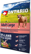 Kuivtoit koertele Ontario Adult Large lambaliha ja riisiga, 2,25 kg