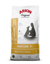 Kuivtoit koertele Arion Original Mature 7+ Senior Medium & Large kanaga, 12 kg