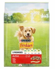 Kuivtoit koertele Purina Friskies Active Dog veiselihaga, 3 kg