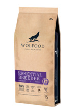 Kuivtoit koertele WOLFOOD Essential Breeder Low Grain kanaliha ja riisiga, 20 kg
