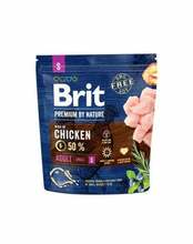 Kuivtoit koertele Brit Premium By Nature Adult Small S kanaga, 1 kg