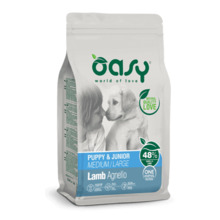 Kuivtoit kutsikatele Oasy Puppy Medium & Large Lamb, 12 kg