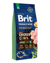 Kuivtoit koertele Brit Premium By Nature Junior XL kanaga, 15 kg