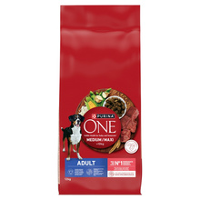 Kuivtoit koertele Purina One Adult Medium/Maxi Beef & Rice, 12 kg