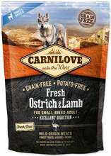 Kuivtoit väikest tõugu koertele Carnilove Fresh Ostrich & Lamb jaanalinnu- ja lambalihaga, 1,5 kg