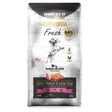 Kuivtoit koertele BIOFEED EUPHORIA Fresh Junior Medium & Large dogs kalkuni ja küülikuga, 2 kg