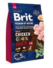 Kuivtoit koertele Brit Premium By Nature Senior L/XL kanaga, 3 kg