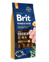 Kuivtoit koertele Brit Premium By Nature Adult M kanaga, 15 kg