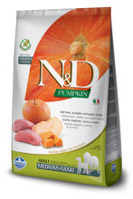 Farmina N&D Pumpkin Grain Free Boar & Apple Adult Medium & Maxi koeratoit, 12 kg