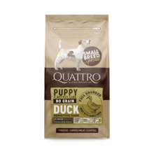 Kuivtoit väikest tõugu kutsikatele ja imetavatele emastele koertele Quattro Small Breed Puppy & Mother Care pardiga, 1,5 kg
