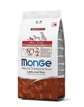 Kuivtoit kutsikatele Monge Mini Puppy lambaliha ja riisiga, 2.5 kg