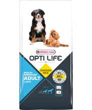 Kuivtoit koertele Versele-Laga Opti Life Adult Light Medium & Maxi kanaga, 12,5 kg