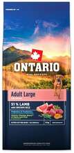 Kuivtoit koertele Ontario Adult Large lambaliha ja pruun riis, 12 kg