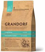 Kuivtoit koertele Grandorf Medium & Maxi 4 liha, 3 kg