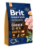 Kuivtoit koertele Brit Premium By Nature Senior Small Medium S/M kanaga, 3 kg
