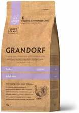 Kuivtoit väikest tõugu täiskasvanud koertele Grandorf Mini Breeds Adult kalkuniga, 1 kg