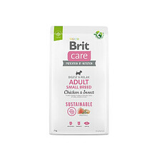 Kuivtoit koertele Brit Care Sustainable Adult Small Breed Chicken & Insect, kanaga, 7 kg