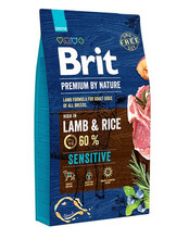 Kuivtoit koertele Brit Premium By Nature Sensitive lambaliha ja riisiga, 8 kg
