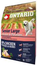 Kuivtoit koertele Ontario Senior Large kanaga ja kartuliga, 2,25 kg