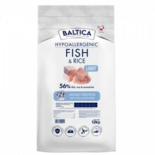 Kuivtoit koertele Baltica Nutraceutic Hypoallergenic Light M kalaga ja riisiga, 12 kg