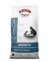 Kuivtoit kutsikatele Arion Original Growth Puppy Large lõhega, 12 kg