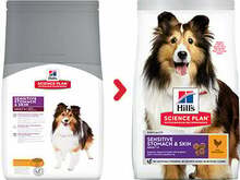 Kuivtoit koertele Hill's Science Plan Sensitive Stomach & Skin kanaga, 2,5 kg