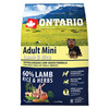 Kuivtoit koertele Ontario Adult Mini lambaliha ja riisiga, 2,25 kg