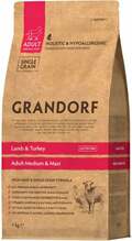 Kuivtoit koertele Grandorf Medium & Maxi lambaliha ja kalkuniga, 1 kg
