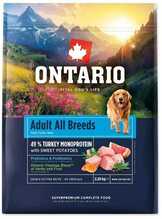 Kuivtoit koertele Ontario Adult All Breeds Monoprotein Turkey & Sweet Potatoes, 2,25 kg