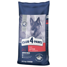 Täissööt täiskasvanud koertele CLUB 4 PAWS Active, 20 kg