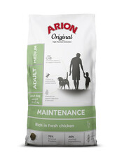 Kuivtoit koertele Arion Original Maintenance Adult Medium kanaga, 12 kg