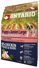 Kuivtoit kutsikatele Ontario Dog Large Puppy & Junior kanaga ja kartuliga, 2,25 kg