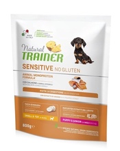 Kuivtoit kutsikatele Natural Trainer Sensitive No Gluten lõhega, 0.8 kg