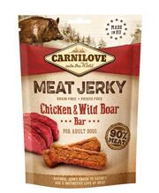 Koerasnäkk Carnilove MEAT JERKY kanaliha ja metssigaliha, 100 g