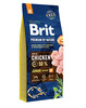 Kuivtoit koertele Brit Premium By Nature Junior M kanaga, 15 kg