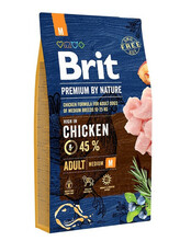 Kuivtoit koertele Brit Premium By Nature Adult M kanaga, 8 kg