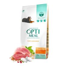 Kuivtoit suurtele kutsikatele kalkuniga Optimeal, 12 kg
